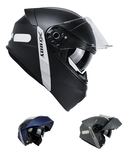 Capacete EBF Xtroy MSV Escamoteável Preto Fosco