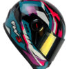 Capacete FW3 GTX Fechado + Viseira Extra Azul Tifany/Lilás + Viseira Dourado