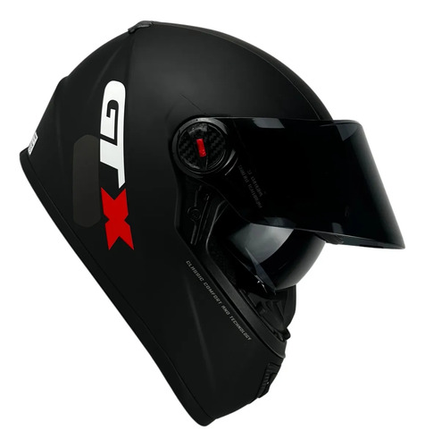 Capacete FW3 GTX Fechado + Viseira Extra Comfort - Preto Fosco + Viseira Preta (Fumê)