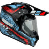 Capacete Helt Cross Vision Glass Aventure - Azul/Vermelho