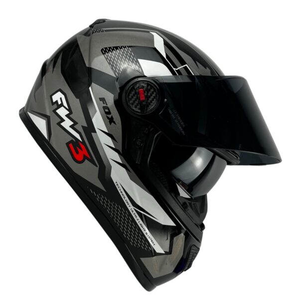 Capacete FW3 GTX Fechado + Viseira Extra Grafite + Viseira Preta (Fumê)