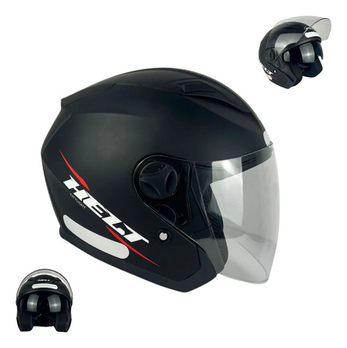 Capacete Helt City Aberto Preto Fosco