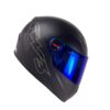 Capacete FW3 GTX Fechado + Viseira Extra Classic - Preto Fosco + Viseira Revo Azul (Escura)