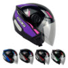 Capacete EBF Spark Jet Sting Aberto Preto Brilho/Lilás