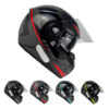 Capacete EBF Xtroy Drone Fechado Preto Brilho/Vermelho
