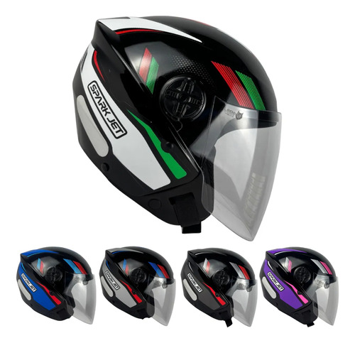 Capacete EBF Spark Jet Sting Aberto