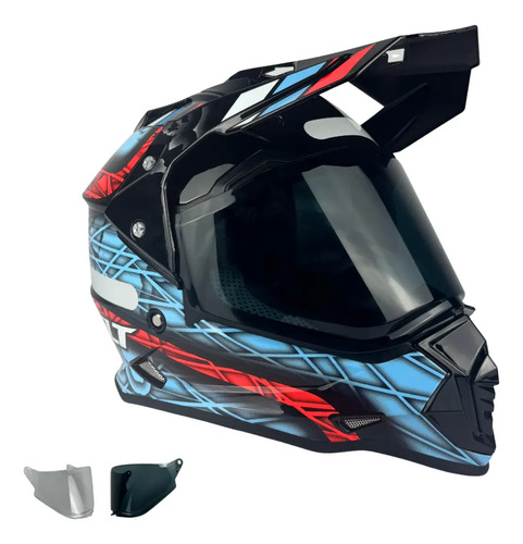 Capacete Helt Cross Vision Glass + Viseira Extra