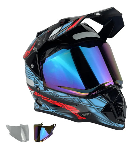 Capacete Helt Cross Vision Glass + Viseira Extra