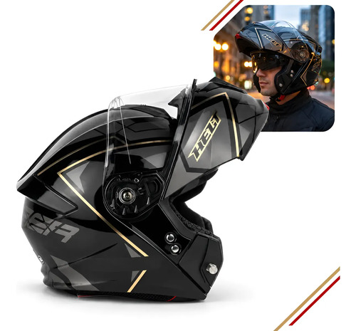 Capacete Helt Frontier Escamoteável
