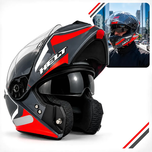 Capacete Helt Frontier Escamoteável